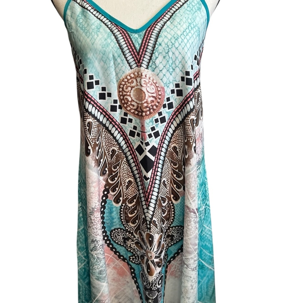 2pc New Teal Maxi Dress with Cardigan Sz M/L - Picture 12 of 13